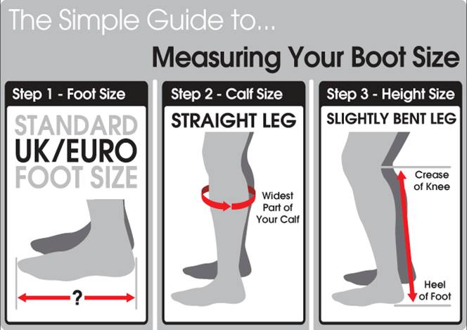 Brogini Riding Boots Size Chart