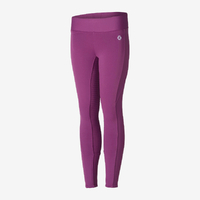 Horze Active Junior Full Silicone Seat Tights - Arty Purple