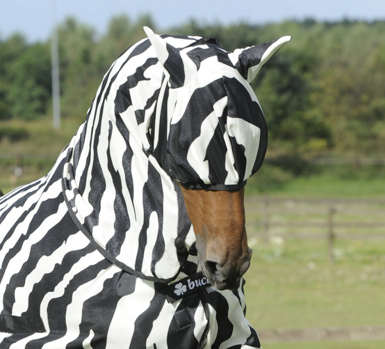Bucas Buzz-Off Zebra Mask & Ears Zebra 