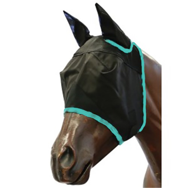 Showmaster Black Mesh Fly Mask with Mesh Ears - Picture 3 of 7