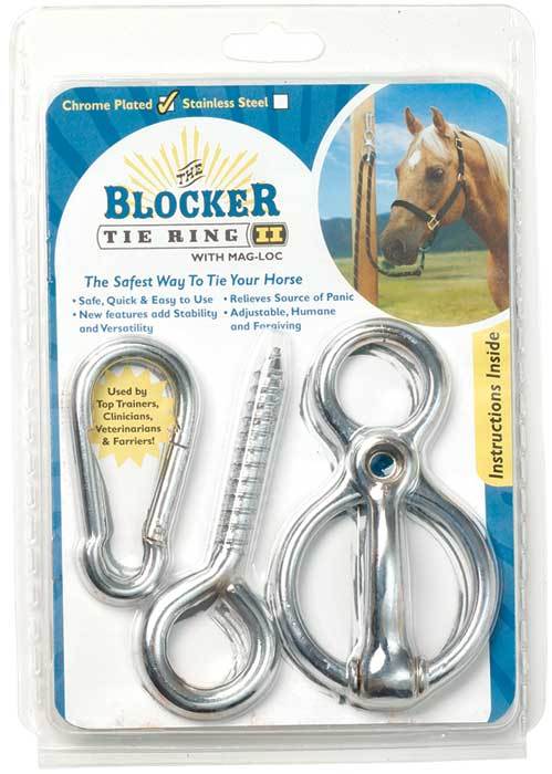 Blocker Tie Ring Horse Tie Ring Chrome Set Of 2 C-TY02 