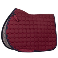 QHP Florence Burgundy AP Saddle Pad