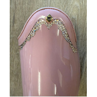 38-MC-M DeNiro Swarovski Rain Rondine Tiziano Dressage Boots - Pastel Pink - In Stock