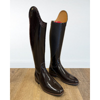 42/MC/M - DeNiro Volta, Codone Top Patent Brown Dressage Boots - In Stock