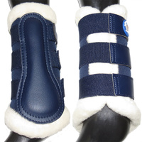 Equinenz Breathable Wool Dressage Boots [Size: L] [Colour: Navy]