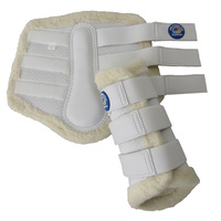 Equinenz Breathable Wool Dressage Boots [Size: L] [Colour: White]