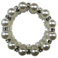 Hamag Pearl Hair Scrunchie with Diamantes - Rosette 