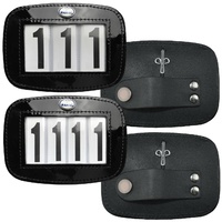 Hamag Patent Leather Bridle Number Holders (Pair)