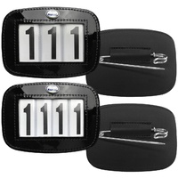 Hamag Patent Leather Saddle Cloth Number Holders (Pair)