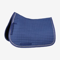 Horze Glarus All Purpose Saddle Pad with Metallic Braiding - Marlin Blue