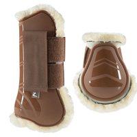 Horze Caliber Tendon and Fetlock Boots Brown Robe - Size Pony Only