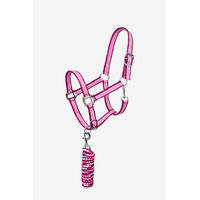 Horze Ella Pony Halter & Lead Set - Anemone Dark Pink