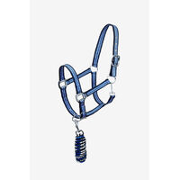 Horze Ella Pony Halter & Lead Set - Peacoat Dark Blue