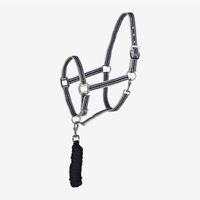 Horze Glarus Halter & Lead Set- Dark Navy - Size: Cob