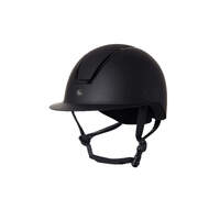 Horze Noir Riding Helmet with Sun Visor VG1 - Black - Size: 52-54 only