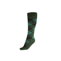Horze Alana Checked Summer Socks - Mountain View Green/ Dark Navy