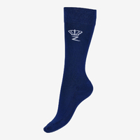 Horze Junior Abby Bamboo Socks - Blue Print Dark Blue