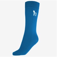 Horze Kids Riding Knee Socks With Shiny Logo - Princess Blue