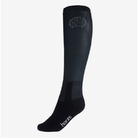 Horze Printed Knee socks with Thin Calf - Dark Navy