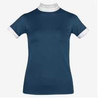 Horze Georgia Women's Short Sleeve Show Shirt- Reflecting Pond Blue