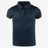 Horze Denise Kids Functional Short Sleeve Polo Shirt - Navy - Size: 7-8yrs Only