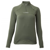 B Vertigo Davina Women's Training Shirt w/ Phone Pocket - Wild Grass Green