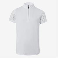 Horze Fia Kids Short Sleeve Training/Show Shirt - White