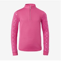 Horze Fia Kids Long Sleeve Training/Show Shirt - Azalea Pink