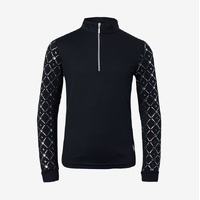 Horze Fia Kids Long Sleeve Training/Show Shirt - Peacoat Dark Blue