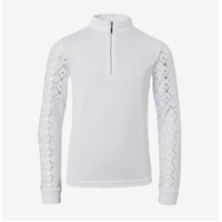 Horze Fia Kids  Long Sleeve Training/Show Shirt - White