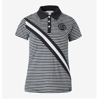 Horze Jessie Women's Polo Shirt - Dark Navy/White