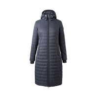 Horze Cecilia Women's Padded Long Riding Coat - Ink Blue