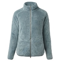 Horze Merida Women's Teddy Fleece Jacket - Silver Blue