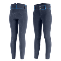 Horze Daniela Junior Silicone Breeches - Navy and Blue - Size 120 EU / 6yrs only