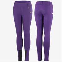 Horze Lucinda Kids High Waisted FS Tights - Purple