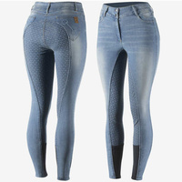 Horze Kaia Denim Breeches- Light Denim Blue