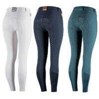 Horze Sienna Women's Silicone Full Seat Breeches Size: 42 (AU 14) in Colour: White Only