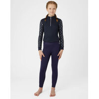 Horze Tessa JR Full Grip Tights Peacoat Dark Blue - Size: 130 EU / 8yr Only