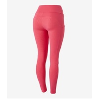 Horze Ginny Women's Silicone Full Seat Riding Tights - Rouge Red