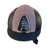 In Stock - KEP Helmet Chromo 2.0  Matt Black, Glassia Pink Front, Rose Gold Frame and Sub grid