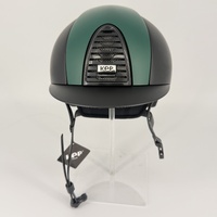 KEP Helmet Chromo 2.0 Matt Black with Green Front