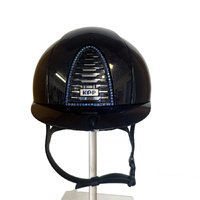 In Stock - KEP Helmet Chromo 2.0  Diamond Blue with Polo Visor, and Swarovski Crystal Frame in Sapphire