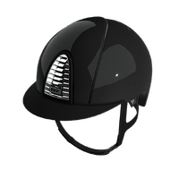 In Stock - KEP Helmet Chromo 2.0  Shine Black, Black Frame and Chrome Grid