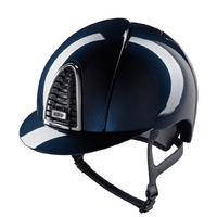 In Stock - KEP Helmet Chromo 2.0  Shine Blue, Blue Frame and Chrome Grid