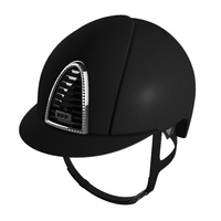 In Stock - KEP Helmet Chromo 2.0 Textile Black, White Swarovski Frame