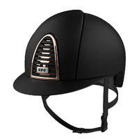 In Stock - KEP Helmet Chromo 2.0 Textile Black, Rose Gold Frame and Black Grid