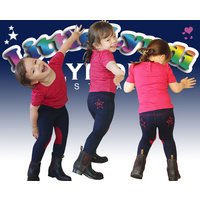 Little Lyndi Boys & Girls Navy/Red Jodhpurs - Sizes 0-3