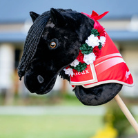 Hobby Horse Flower Sash Red