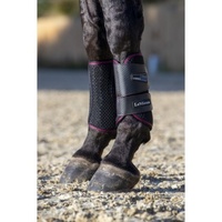 LeMieux Carbon Mesh Wrap Boots - Black/Mulberry