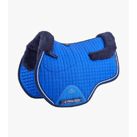 Premier Equine Merino Wool European GP/Jump Saddle Pad - Royal Blue/Navy Wool - Full size